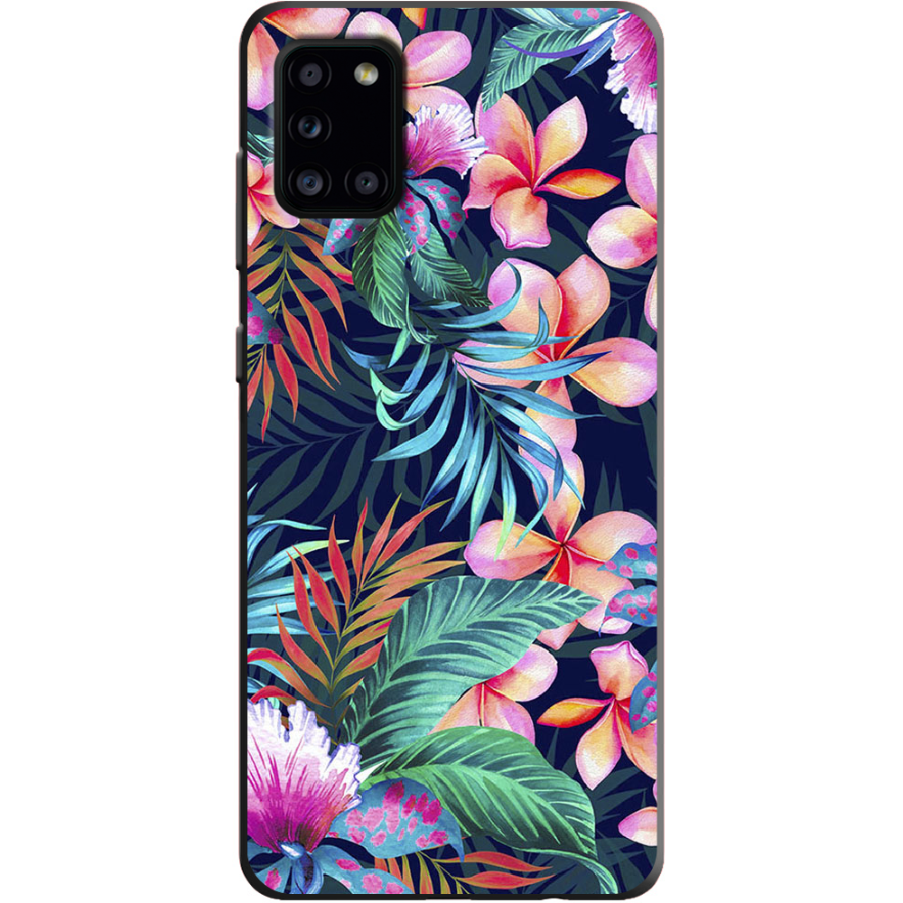 Чохол Boxface Samsung A315 Galaxy A31 flowers in the tropics Чорний силікон (39470-up1971-39889)