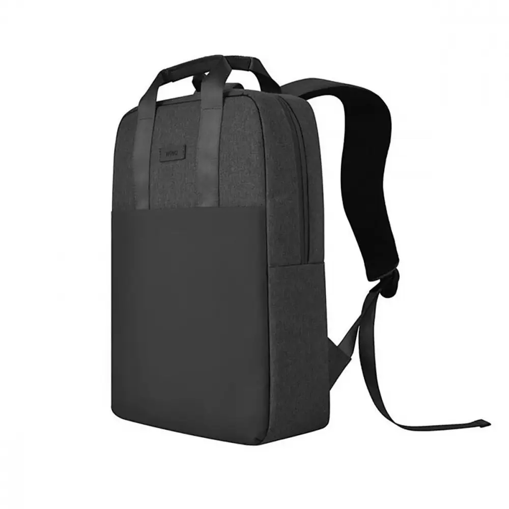 Рюкзак для ноутбуков WIWU Minimalist Backpack из влагостойкого полиэстера 15,6" черный (46028) - фото 2