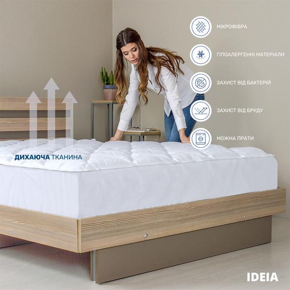 Наматрацник Ideia Home Collect Lux Elite 180х200см наповнювач 250 з бортом мікрофібра 11987 Білий (DR013251) - фото 3