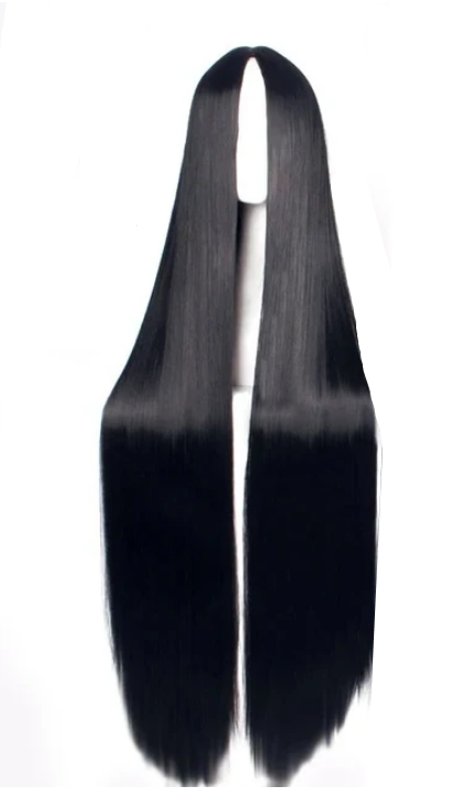 Парик длинный без челки 100 см Черный (2549772392) Парик длинный без челки 100 см Черный (2549772392)