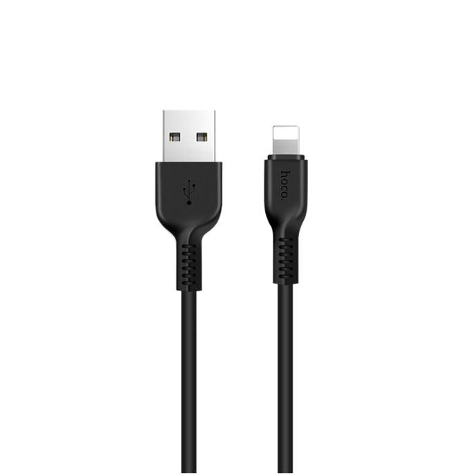 Кабель Hoco X13 USB to Lightning 2,4A PVC Connectors 1 м Black (6957531061144)