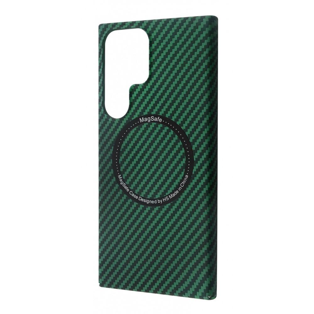Чехол  WAVE Carbon Case with MagSafe Samsung Galaxy S23 green