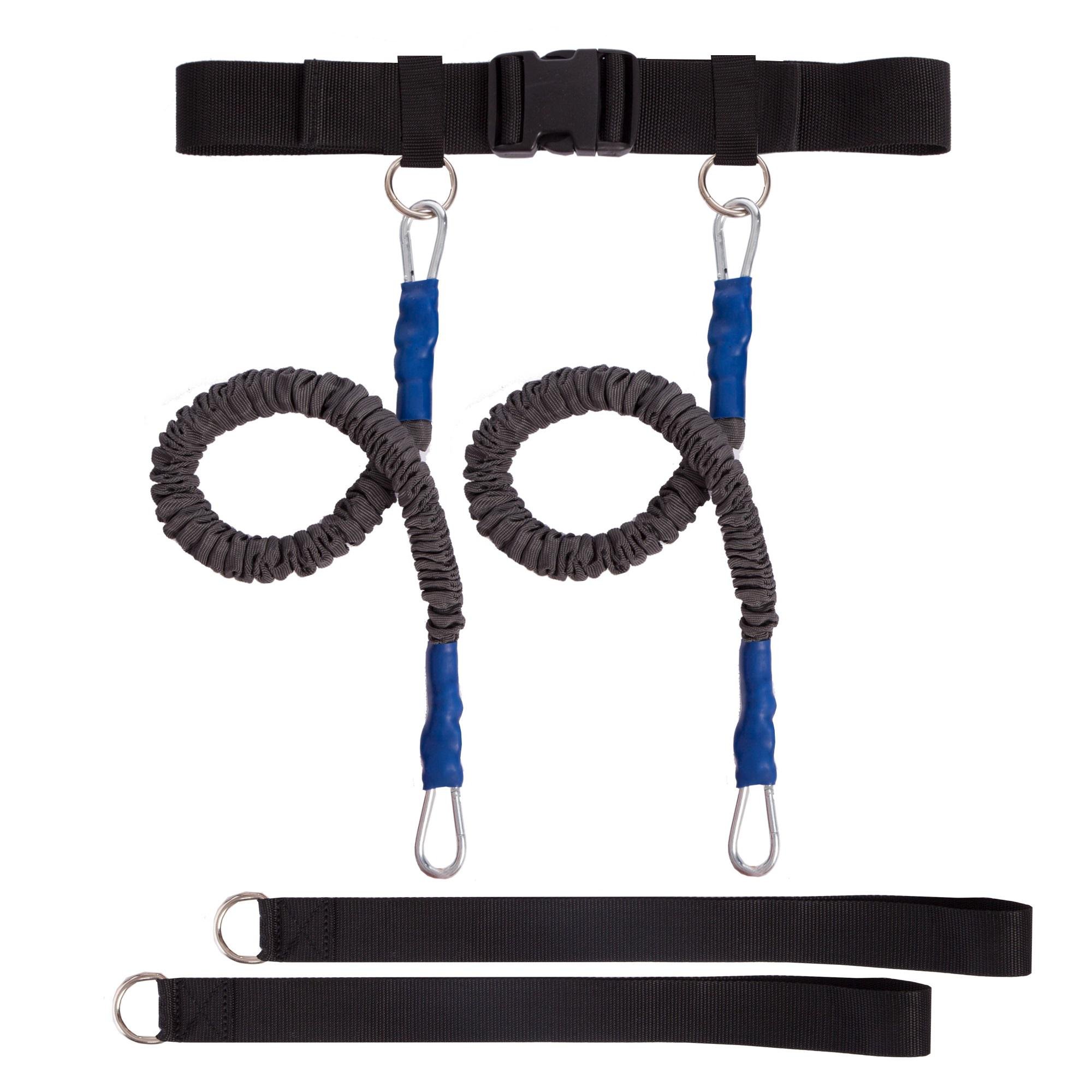 Тренировочная система Zelart SP-Planeta Jumping Exerciser FI-3024-L для прыжков длина жгутов 52 см Черный/Голубой (DR002462)