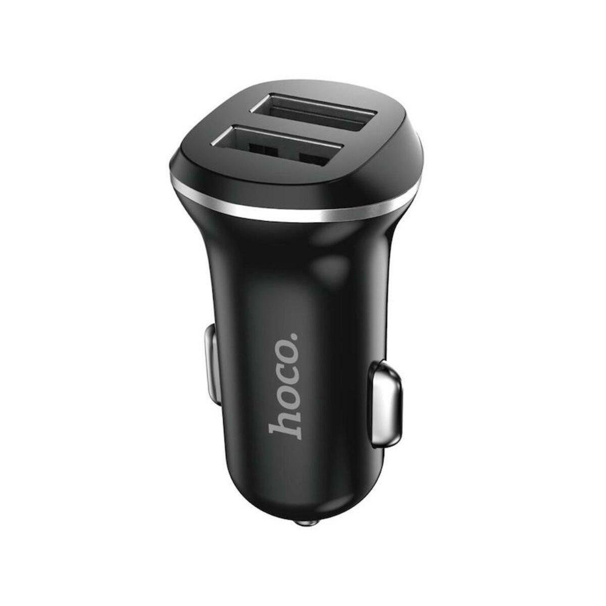 Зарядний пристрій автомобільний Hoco Z1 2xUSB Car Charger 2,1A Black (6957531035909)