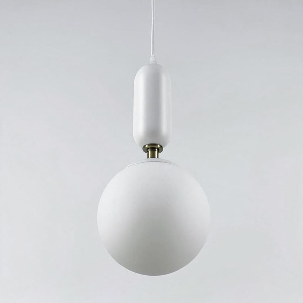 Підвісний світильник LineF з об'ємним плафоном 12015/1 Білий (WT+WT)