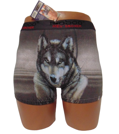 Труси чоловічі боксери Loosoo 8334 Вовк L Сірий (2247026718)