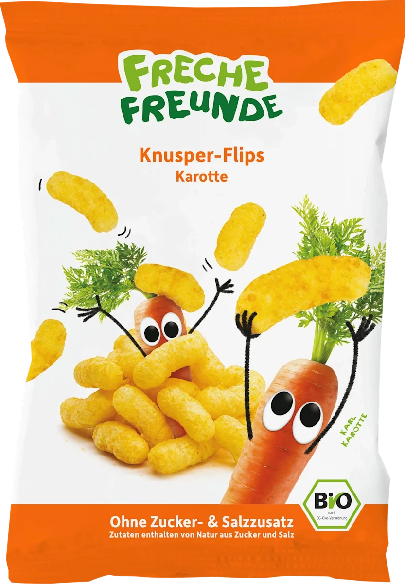 Кукурудзяні палички з морквою для дітей з 12 місяців Freche Freunde 30 г