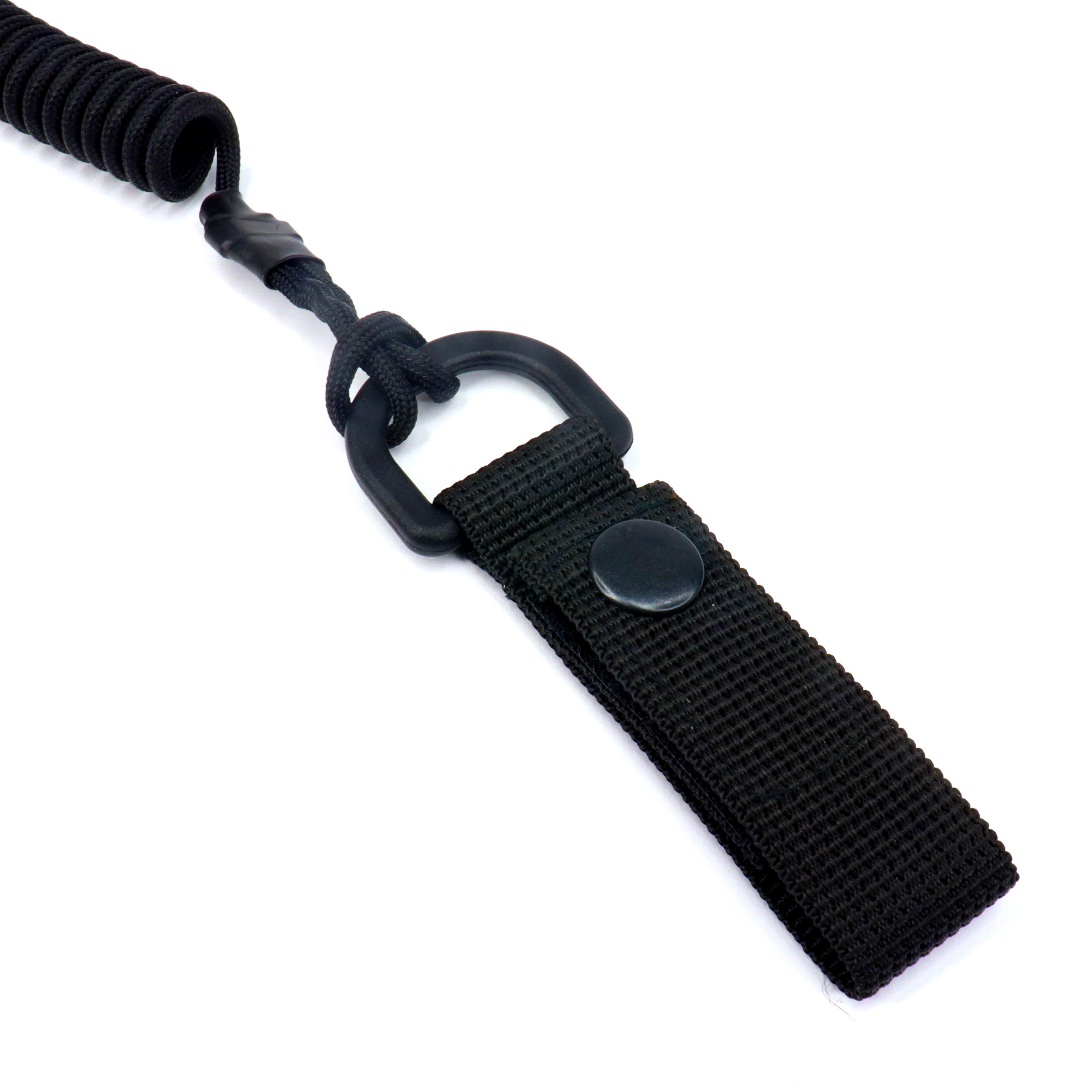 Страховочный тренчик с карабином и креплением на пояс Черный (031211) - фото 2 Страховочный тренчик с карабином и креплением на пояс Черный (031211) - фото 2