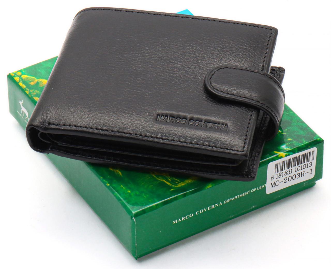 Классическое портмоне Marco Coverna из натуральной кожи Черный (MC-2003Н-1) - фото 2 Классическое портмоне Marco Coverna из натуральной кожи Черный (MC-2003Н-1) - фото 2