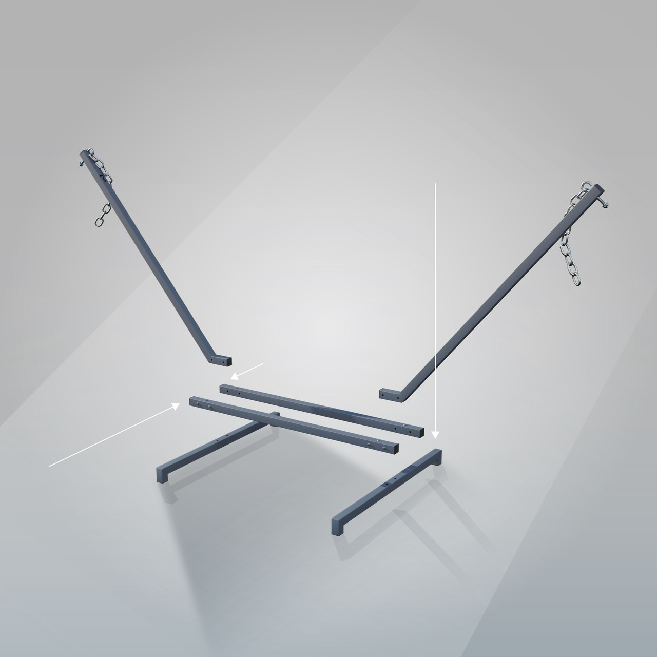 Стійка для двомісного гамака WCG металевий каркас квадратний профіль 50х50 мм Графітовий (W-5050-H(1)) - фото 5 Стійка для двомісного гамака WCG металевий каркас квадратний профіль 50х50 мм Графітовий (W-5050-H(1)) - фото 5