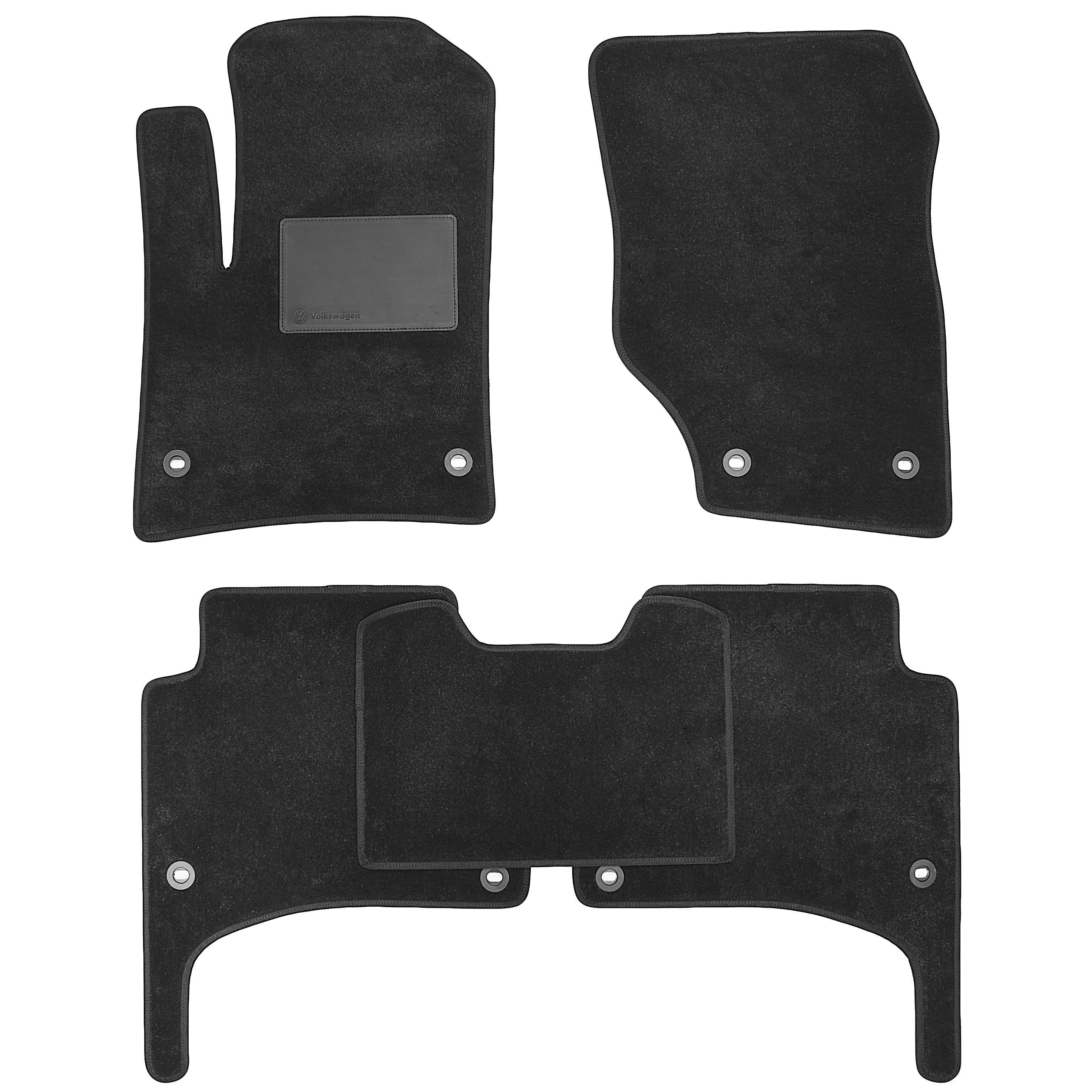Коврики в салон для Volkswagen Touareg '02-09 текстильные Черный (168051)