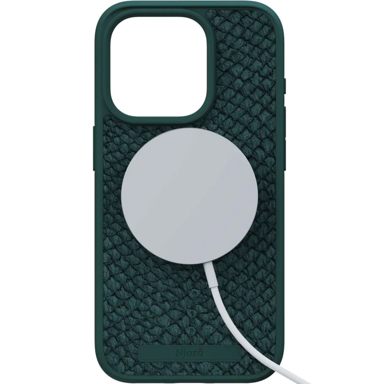 Чохол накладка Njord Salmon Leather MagSafe Case for iPhone 15 Pro, Dark Green (NA53SL02) - фото 9