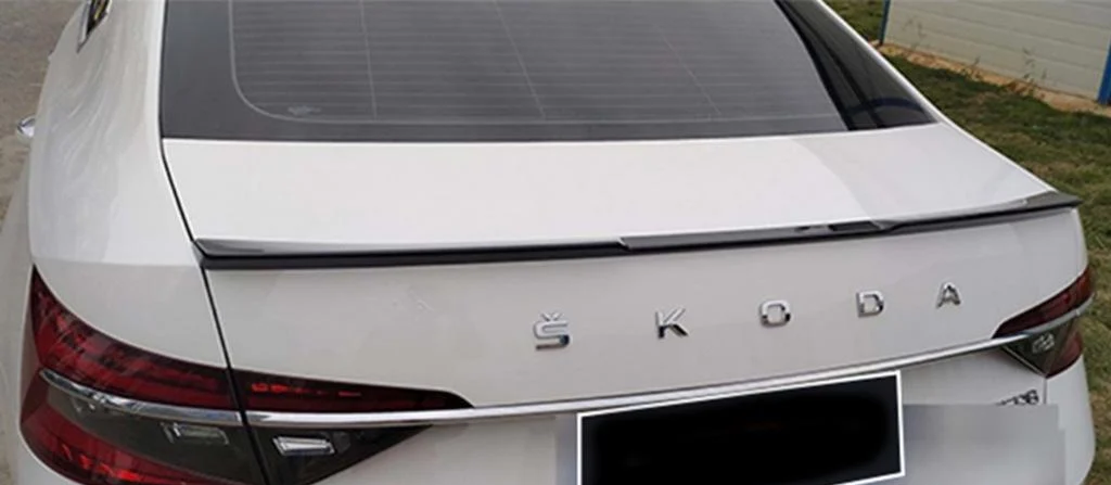 Спойлер DPT V-3 2019-2024 глянецевый для Skoda Superb 2015-2024 Черный (130960)