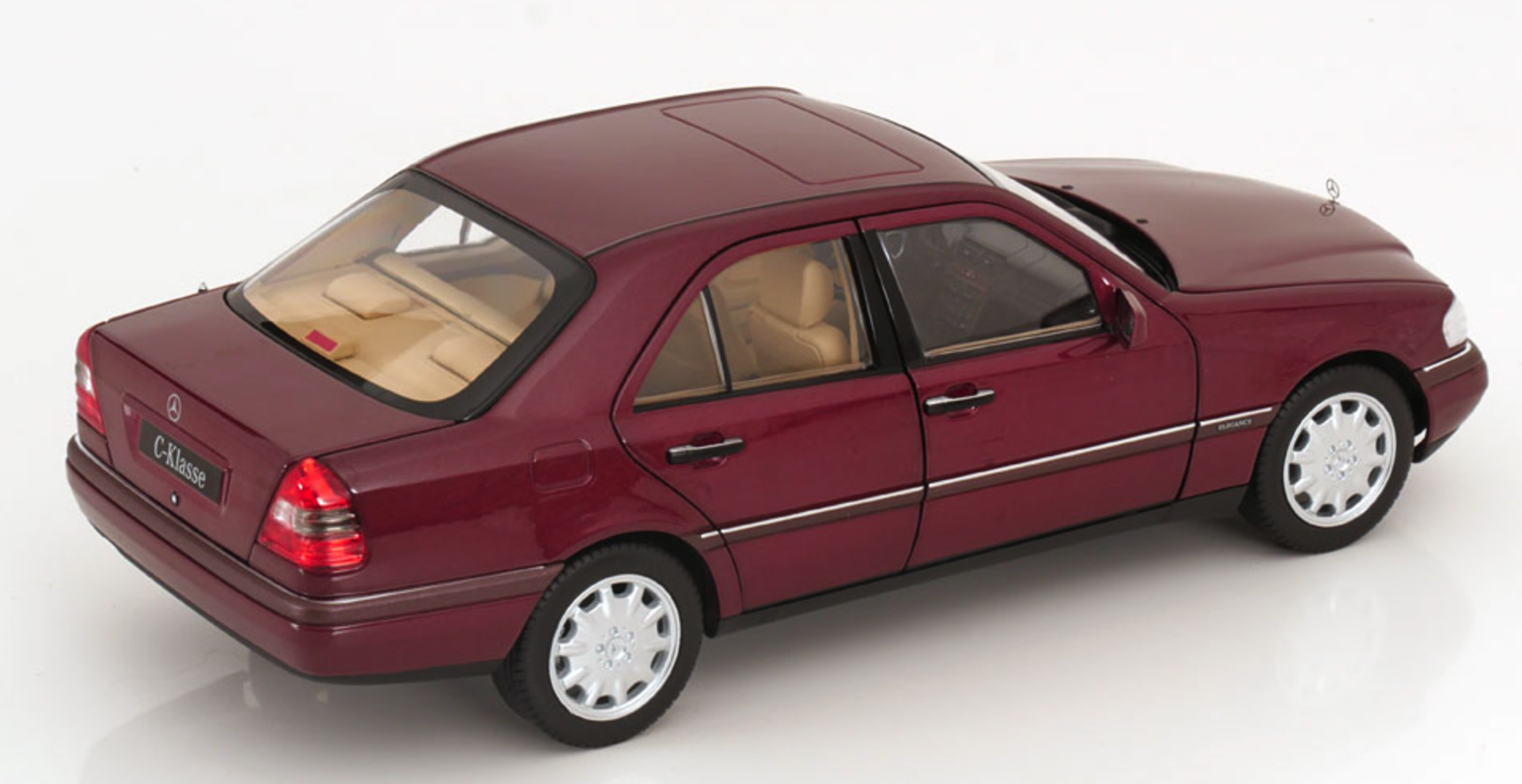 Модель автомобиля Norev Mercedes-Benz C-Class W202 Limousine 1:18 Red Metallic (183370) - фото 2