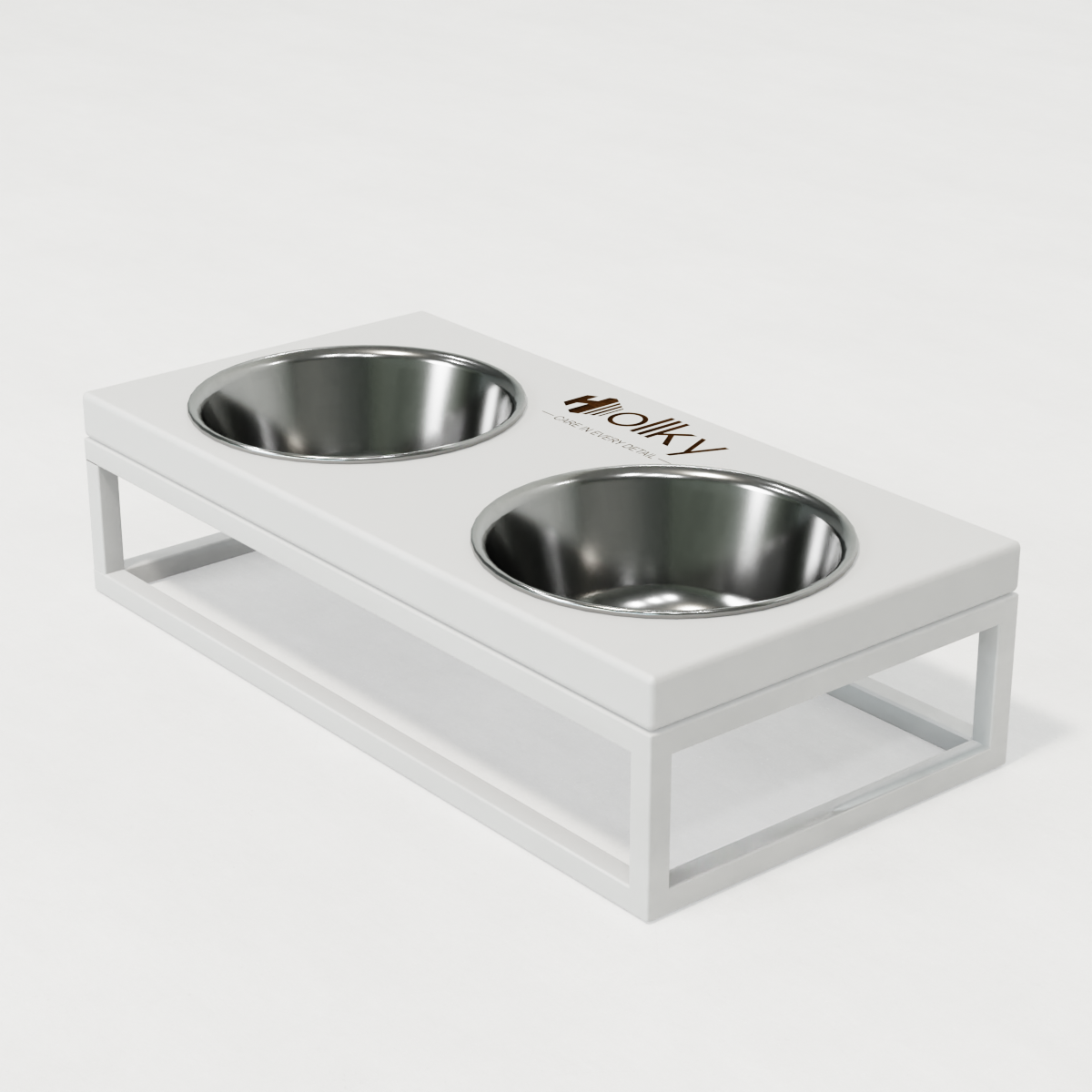 Миски на подставке для маленьких собак и котов Hollky Base S 2х0,45 л (BS-36187-WHWH) - фото 9 Миски на подставке для маленьких собак и котов Hollky Base S 2х0,45 л (BS-36187-WHWH) - фото 9