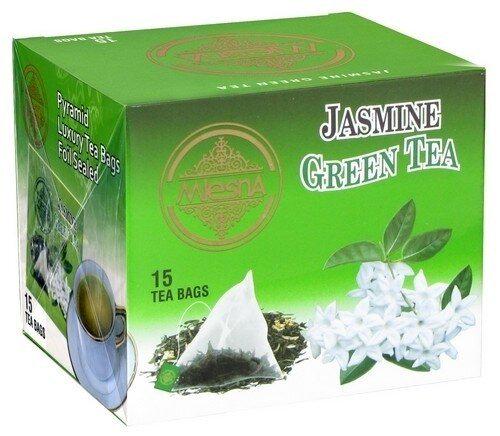 Чай зеленый Mlesna Tea Жасмин в пакетиках картонная коробка 30 г (77000642)