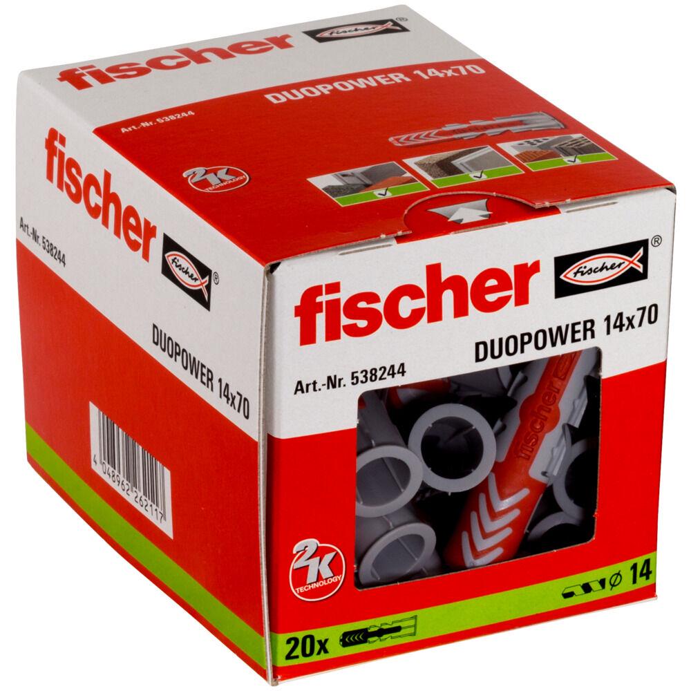 Дюбель для всіх типів основ Fischer Duopower універсальний/високотехнологічний 14x70 мм (538244)