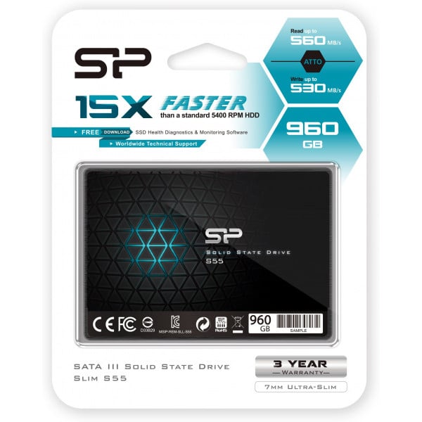 SSD накопичувач Silicon-Power SATA 960GB (SP960GBSS3S55S25) S55 - фото 2