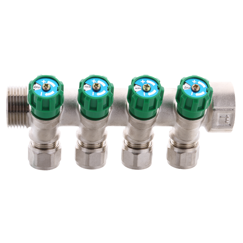 Коллектор вентильный KOER KR.1124-4 с фитингом 1" 4 выхода (KR2834) - фото 3 Коллектор вентильный KOER KR.1124-4 с фитингом 1" 4 выхода (KR2834) - фото 3