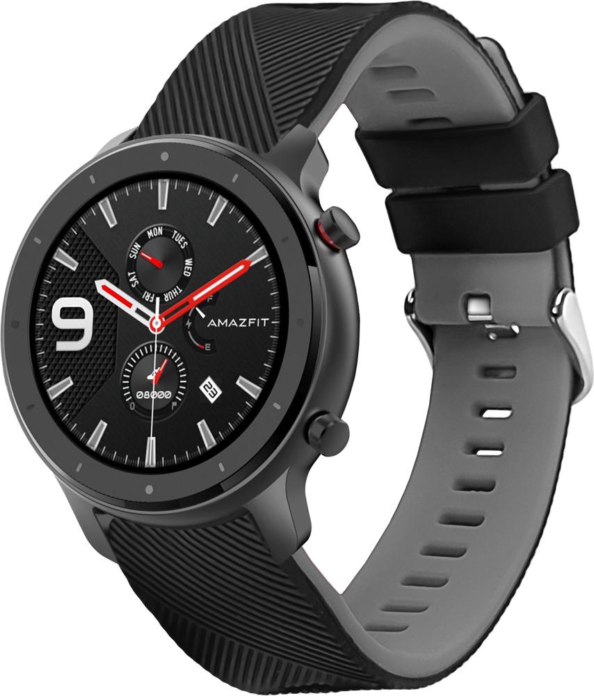 Ремінець Luminic для Amazfit GTR 47mm Black Grey (26665-53) Ремінець Luminic для Amazfit GTR 47mm Black Grey (26665-53)