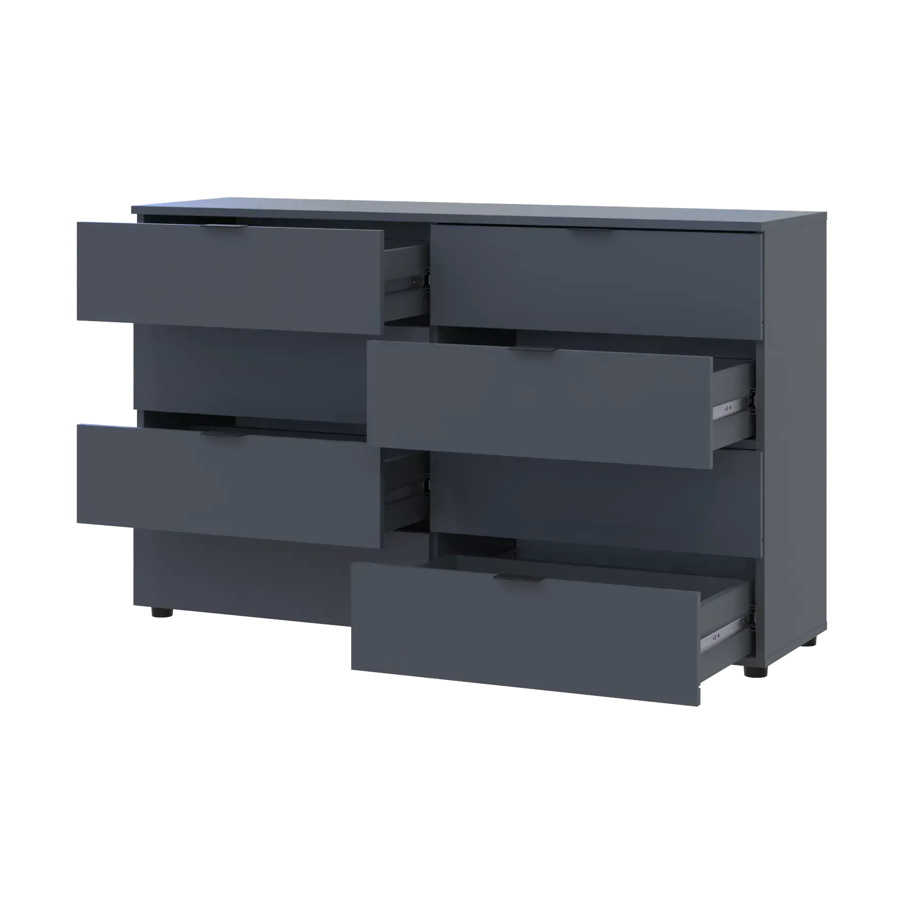 Комод Doros Рон 8 ящиков 130х38х81 см Графит (41 516 173) - фото 2 Комод Doros Рон 8 ящиков 130х38х81 см Графит (41 516 173) - фото 2