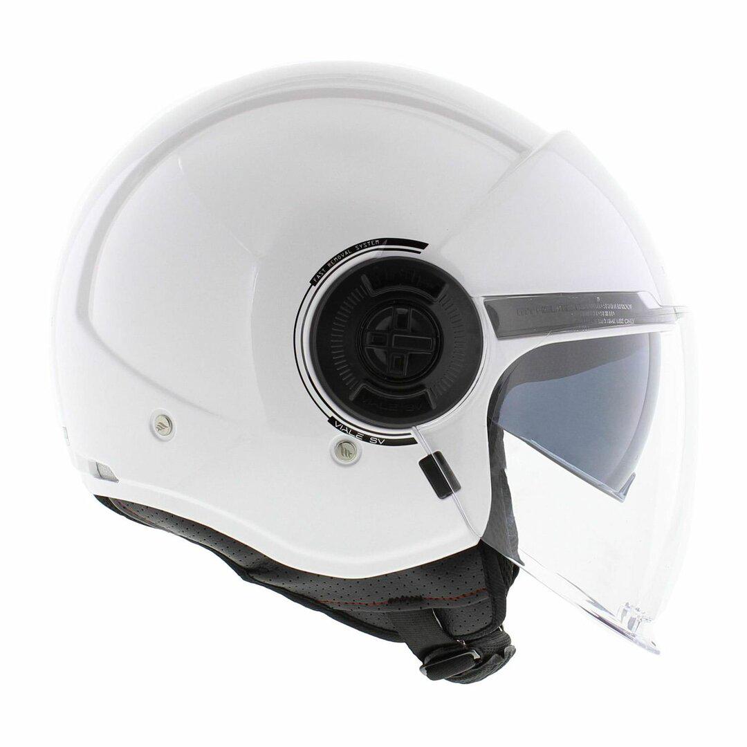 Мотошлем MT HELMETS VIALE SV S Solid 2XS Gloss White (26466) - фото 4