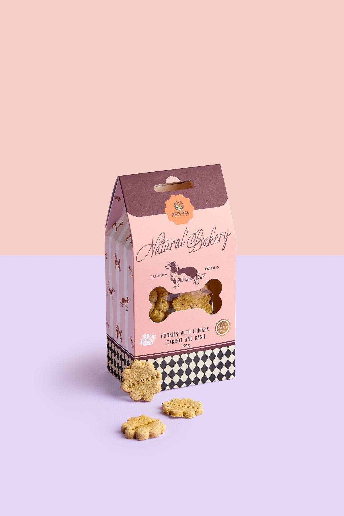 Ласощі для собак Печиво з куркою морквою та базиліком 100 г (1300-04) - фото 2 Ласощі для собак Печиво з куркою морквою та базиліком 100 г (1300-04) - фото 2