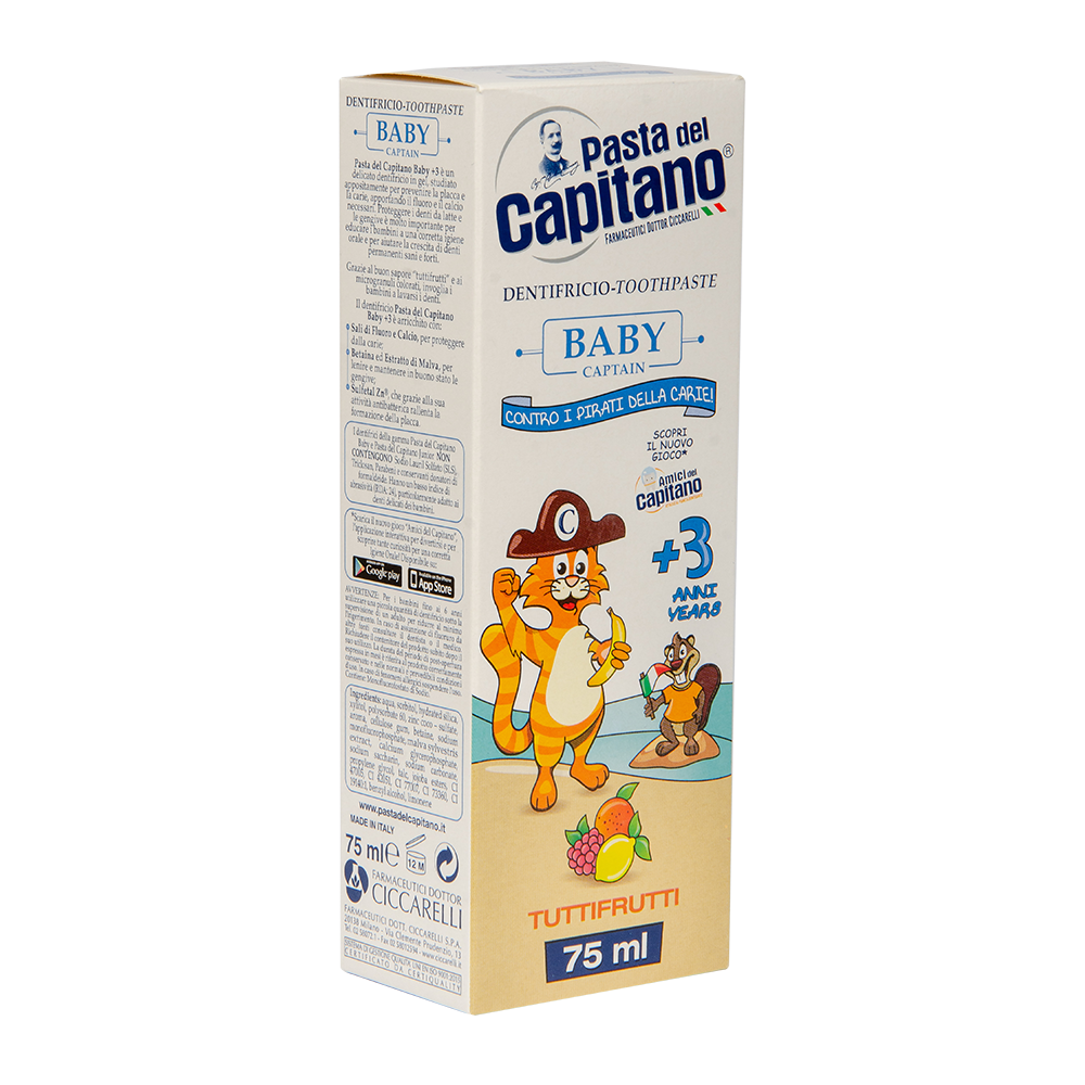 Зубна паста Pasta Del Capitano Baby Tutti-frutti 3+ 75 мл - фото 2