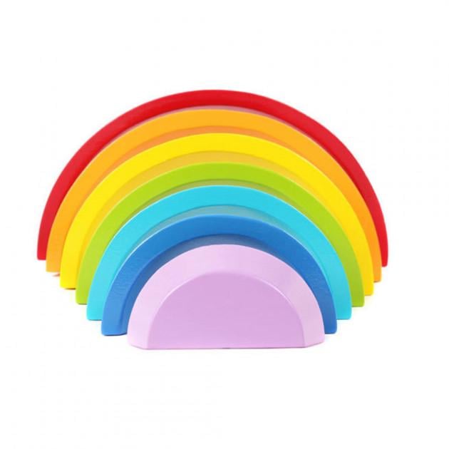 Іграшка дерев'яна пірамідка Веселка (KHTP04)