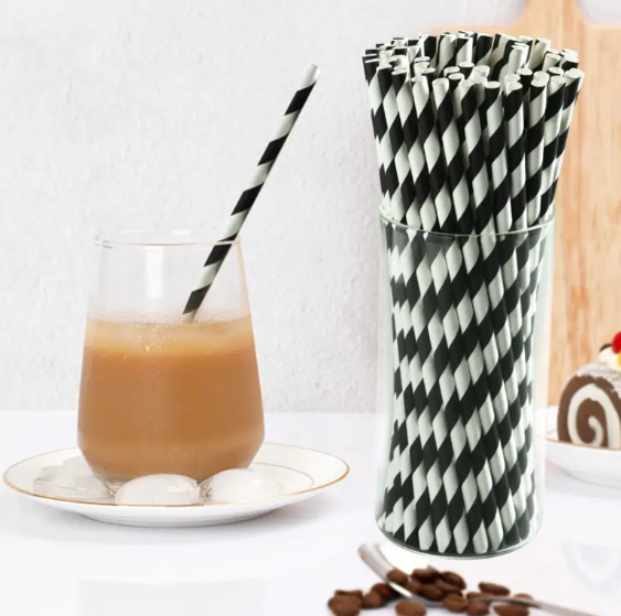 Трубочки коктейльные 25 шт. 20 см Черно-белый (2108/8) - фото 2
