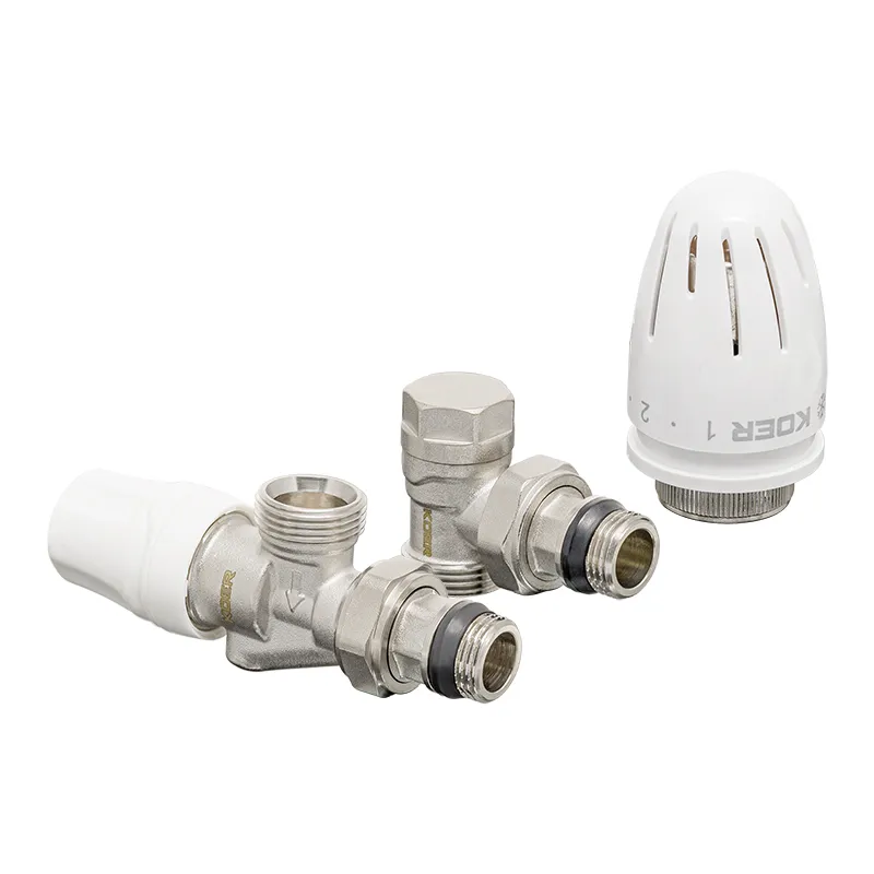 Комплект для підключення радіатора KOER SET-16 осьовий з термоголовкою ЗЗ 1/2"x3/4" (KR3179)