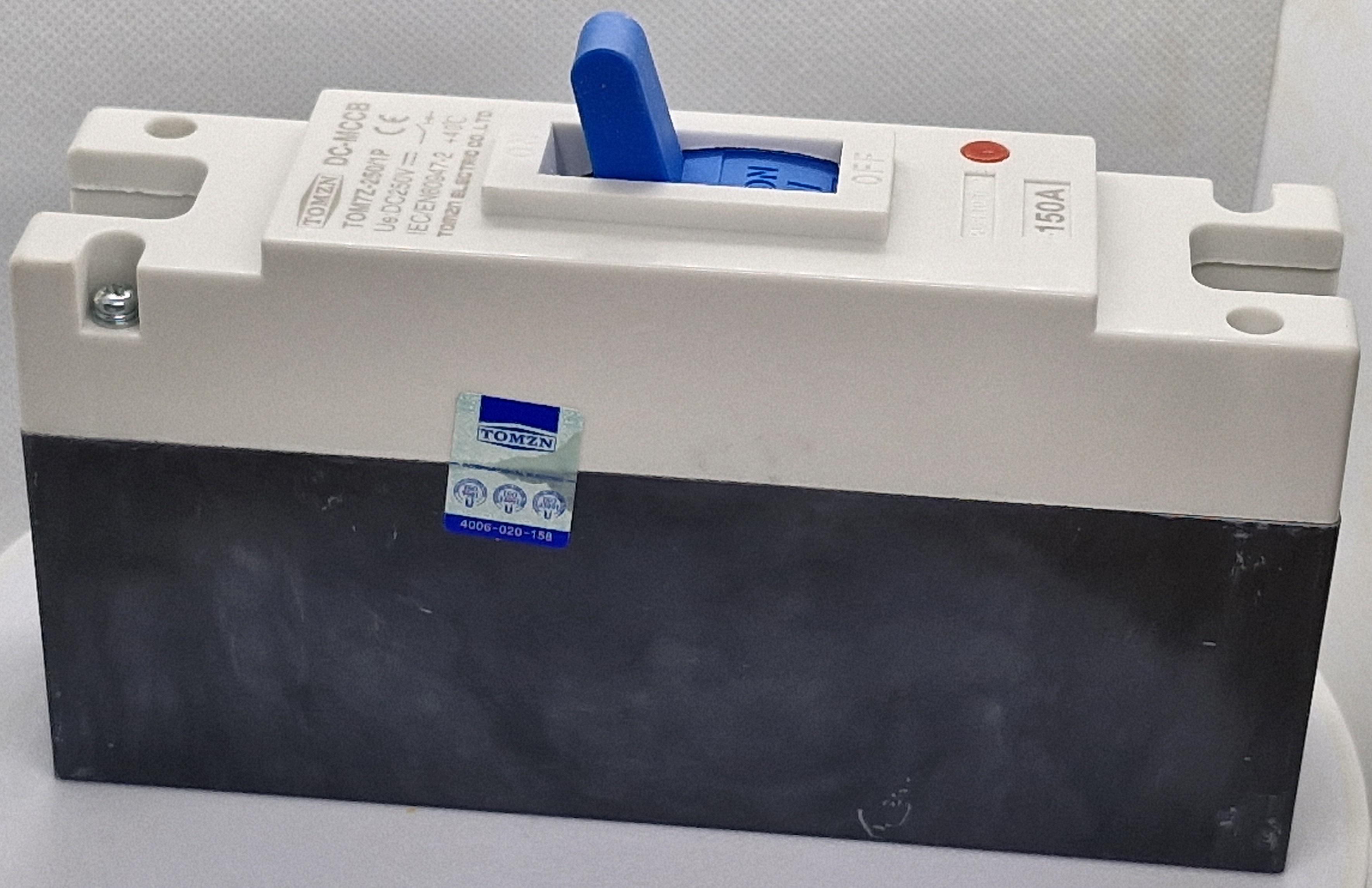 Вимикач постійного струму TOMZN автоматичний DC 150 ампер великорозмірний під болтове підєднання до 250 В (DC-MCCB-150A) - фото 8 Вимикач постійного струму TOMZN автоматичний DC 150 ампер великорозмірний під болтове підєднання до 250 В (DC-MCCB-150A) - фото 8