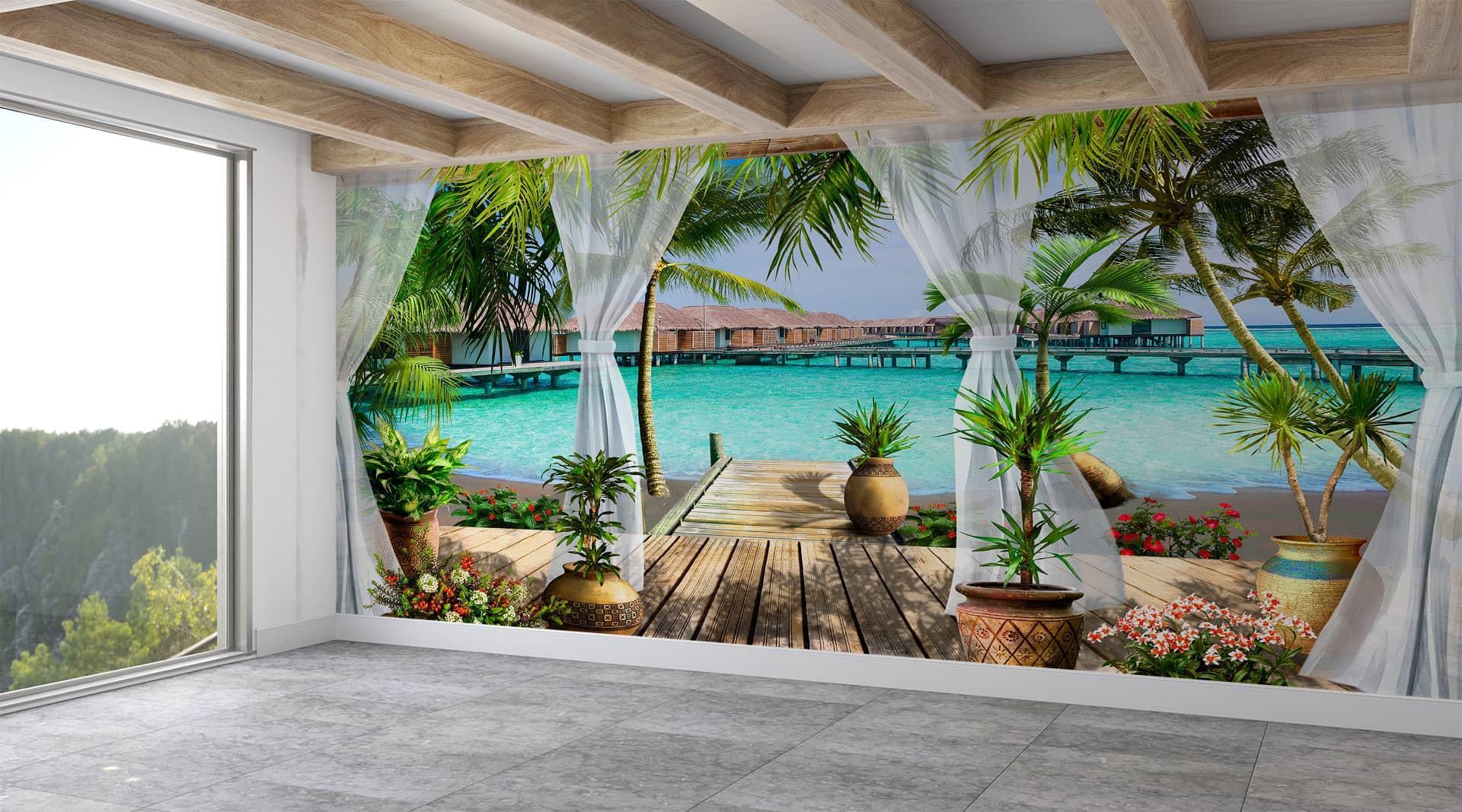 Фотошпалери флізелінові Styleo Print-walls Лагуна мрій 0485 400х250 см (Pw-0485/4)