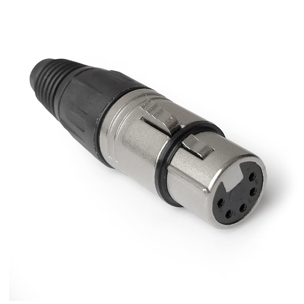 Кабельный разъем Moco XLR HFC5FXL гнездо 5 контактов гнездо мама Никель/Черный (10973625) Кабельный разъем Moco XLR HFC5FXL гнездо 5 контактов гнездо мама Никель/Черный (10973625)