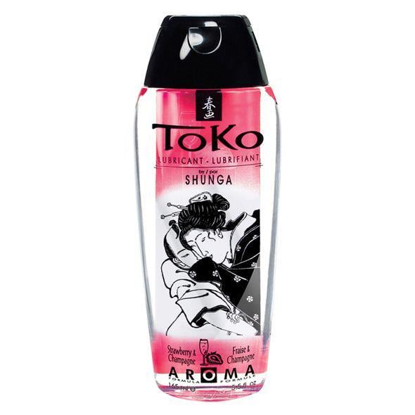 Лубрикант на водной основе Shunga Toko AROMA Sparkling Strawberry Wine 165 мл - фото 1