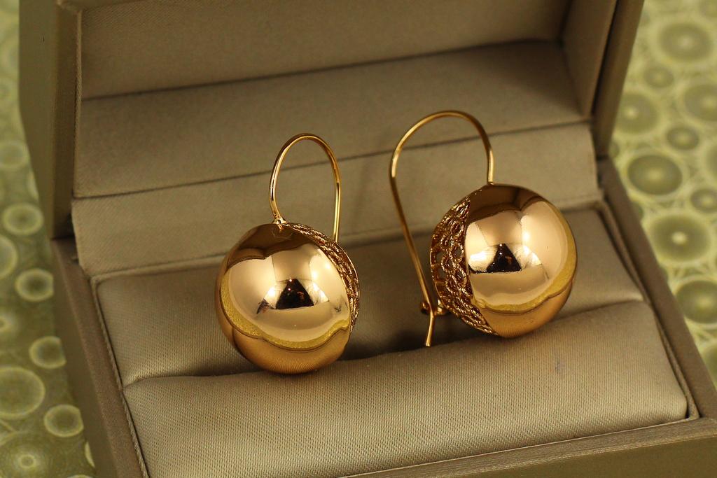 Серьги Xuping Jewelry Большие шары 3,2 см 19 мм Золотистый (33704946)