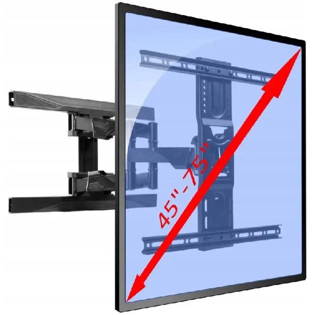 Кронштейн для телевизора поворотный 45/75” Черный (P6) - фото 2 Кронштейн для телевизора поворотный 45/75” Черный (P6) - фото 2