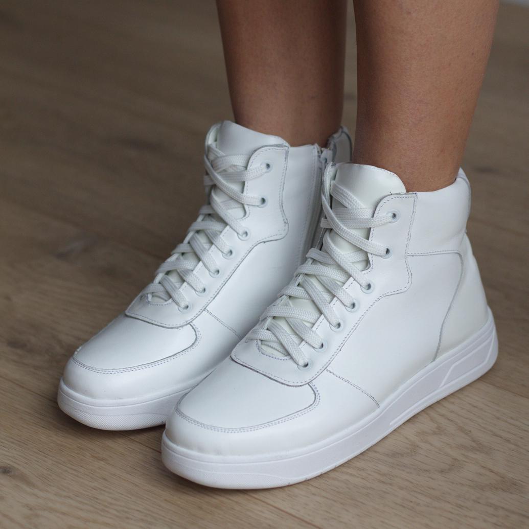 Кеди жіночі зимові Zlett з натуральної шкіри р. 39 Білий (3506) - фото 7 Кеди жіночі зимові Zlett з натуральної шкіри р. 39 Білий (3506) - фото 7