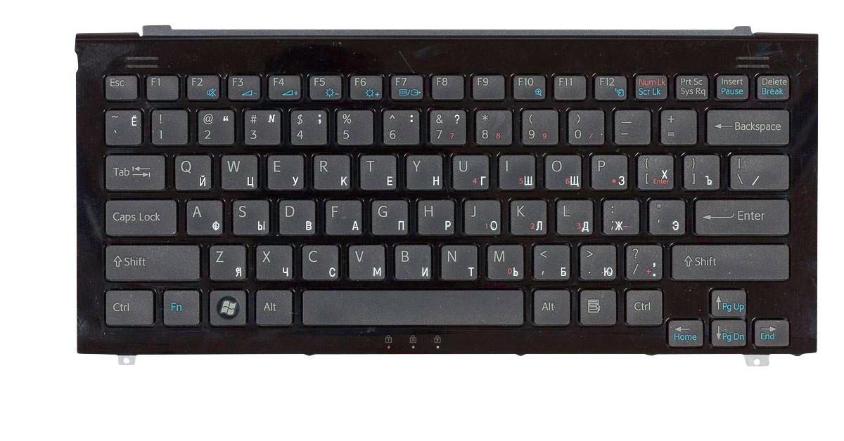 Клавіатура для ноутбука Sony Vaio VGN-TZ Black Frame Black