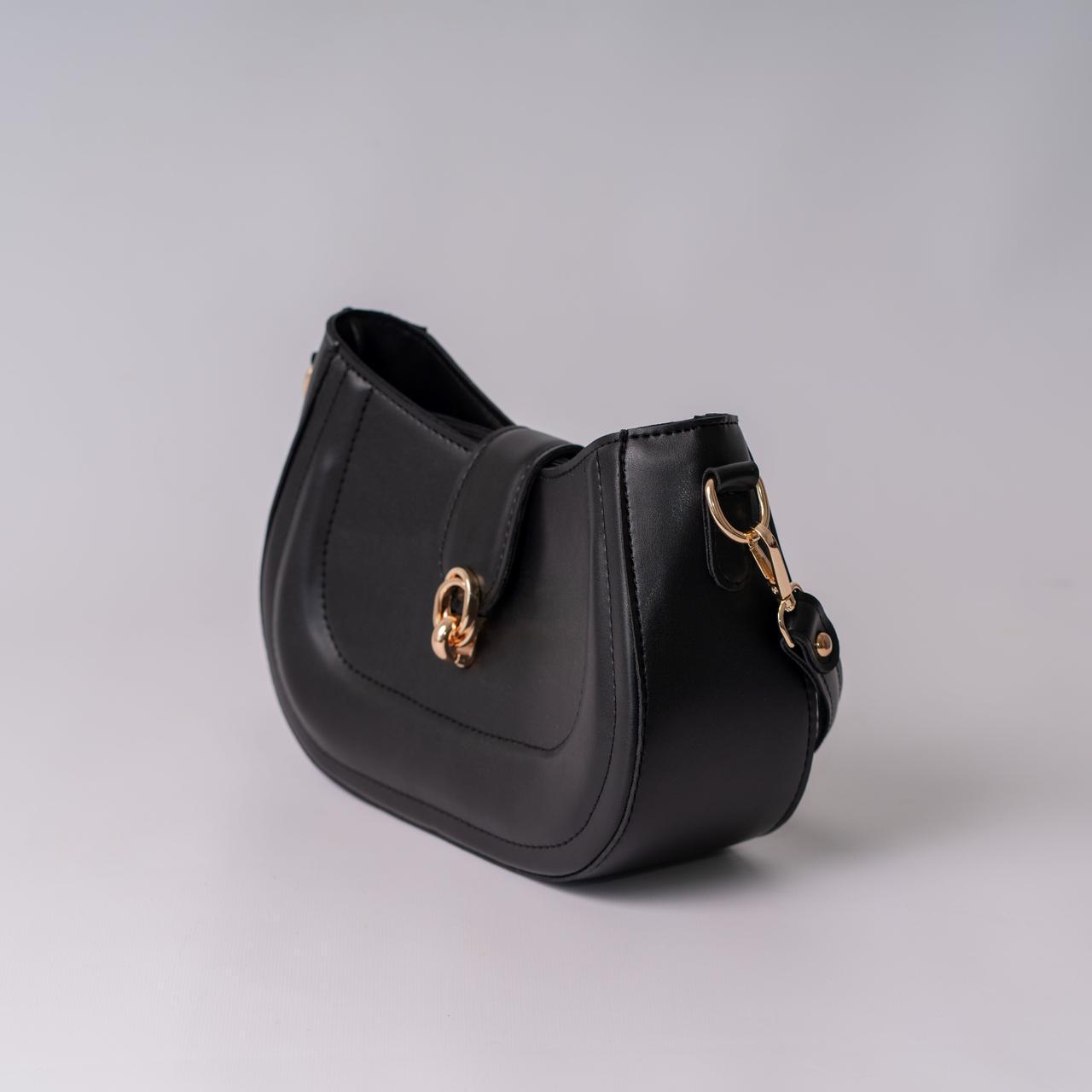 Сумка женская багет XENIA № 50-24 из эко-кожи Черный - фото 2