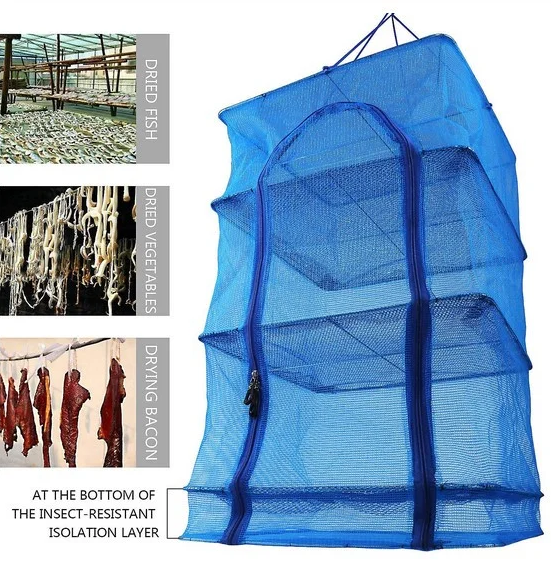 Сітка для сушіння риби/овочів 1102-2 на 3 яруси Синій (18520626) - фото 3 Сітка для сушіння риби/овочів 1102-2 на 3 яруси Синій (18520626) - фото 3