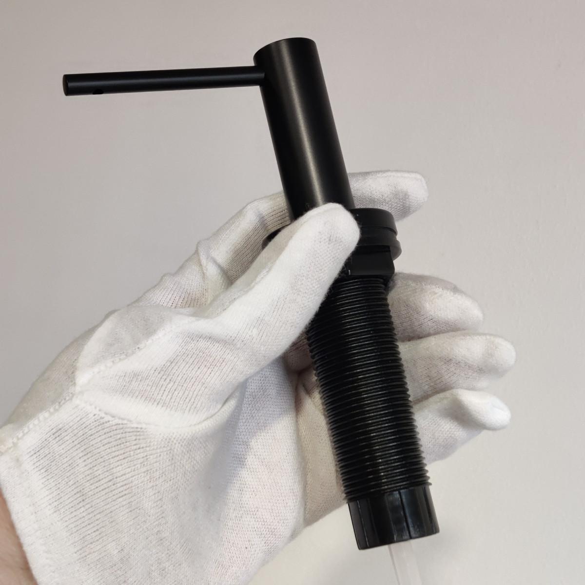 Дозатор для кухонної в мийки або стільниці Disfact DF-40 з нержавіючої сталі Чорний (2888) - фото 9