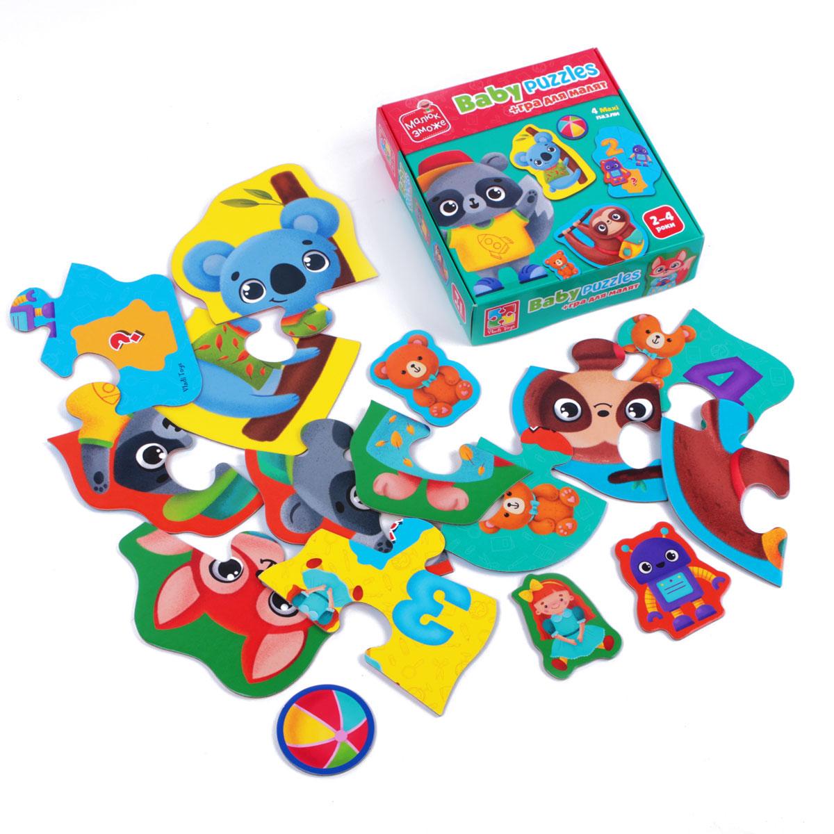 Гра розвиваюча Vladi Toys пазли картонні з грою. Тварини. Іграшки (VT1722-27) - фото 2 Гра розвиваюча Vladi Toys пазли картонні з грою. Тварини. Іграшки (VT1722-27) - фото 2