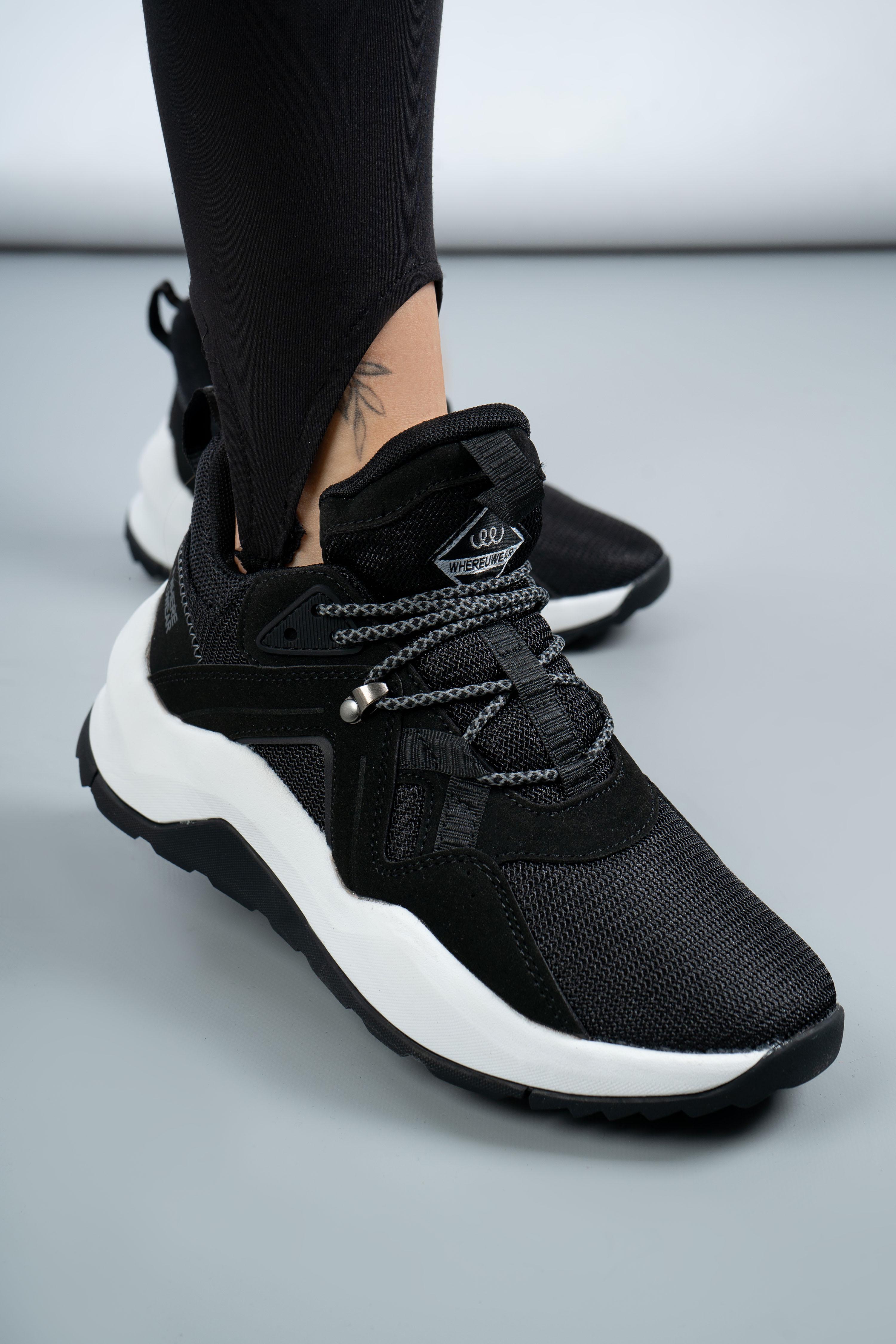 Кроссовки женские Where Uwear WUW5033-BLACK/WHITE р. 41 Черный (346669_41)