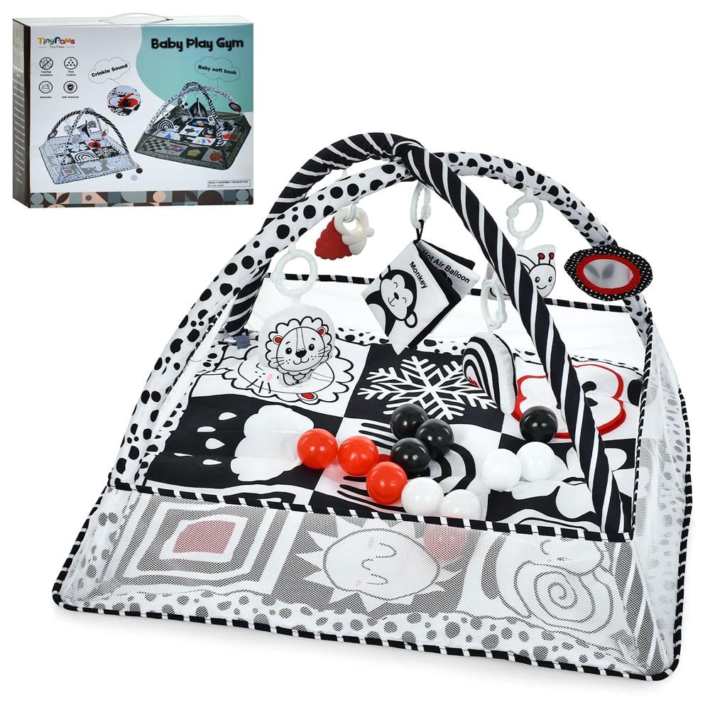Коврик-манеж для младенца ZL2501 с дугами/игрушками и шариками 80x80x49 см (27477682)
