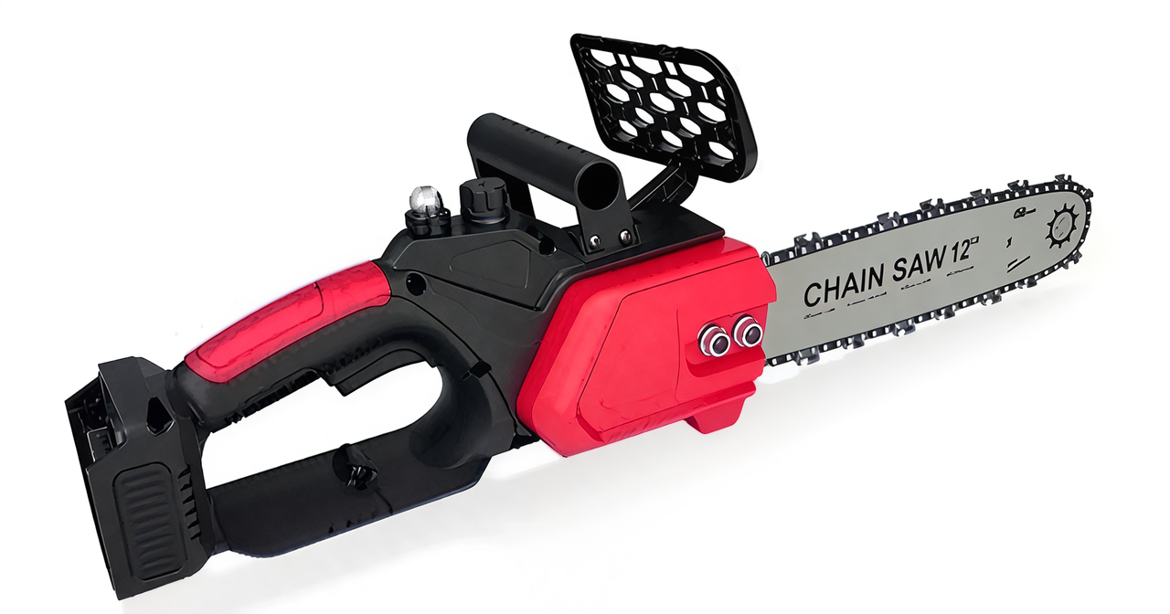 Пила электрическая цепная аккумуляторная ручная M-9020 2 аккумулятора шина 12" в кейсе