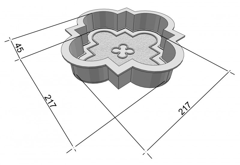 Форми для тротуарної плитки Верес-2007 Лілія велика та мала 45 мм 25 пар (1090325-2336) - фото 5 Форми для тротуарної плитки Верес-2007 Лілія велика та мала 45 мм 25 пар (1090325-2336) - фото 5
