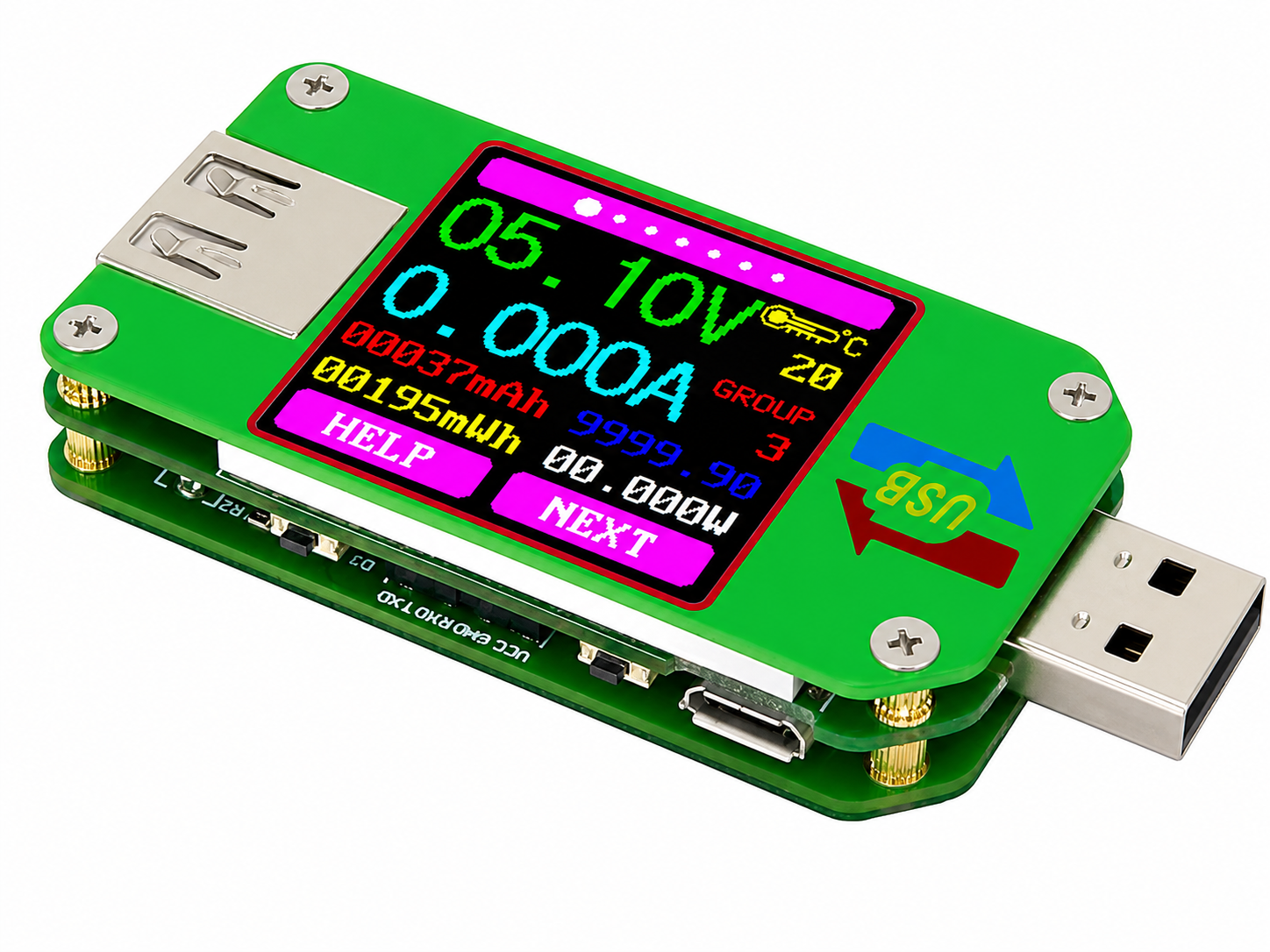 Смарт-тестер USB Meter RD UM24C з кольоровим дисплеєм і Bluetooth