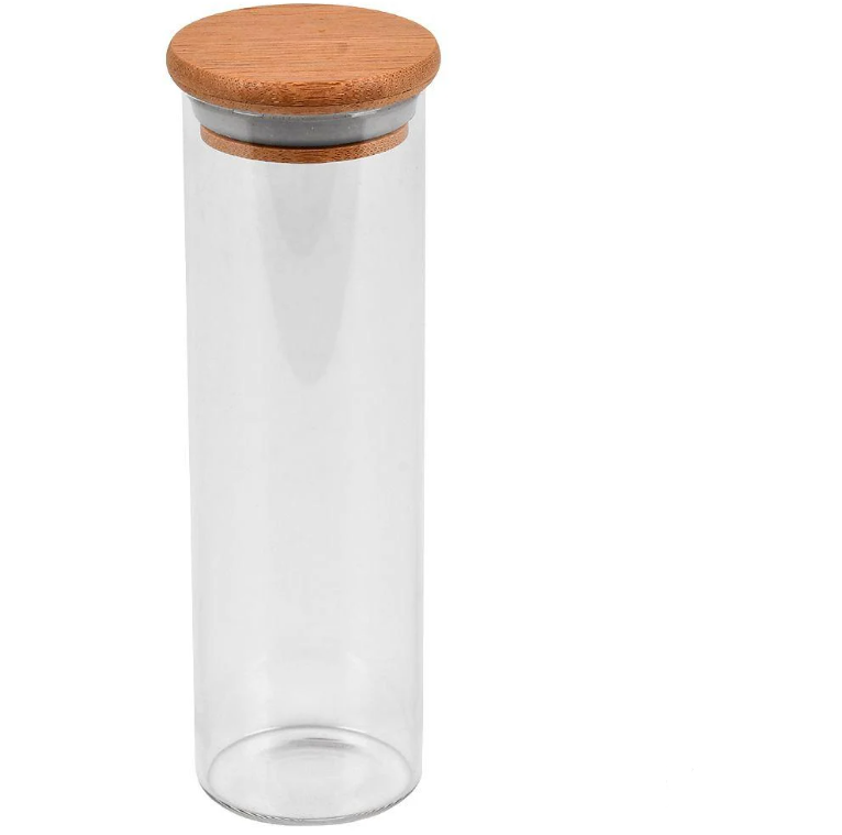 Банка с бамбуковой крышкой 200 мл 4,7х15 см (R101224-15) - фото 1 Банка с бамбуковой крышкой 200 мл 4,7х15 см (R101224-15) - фото 1