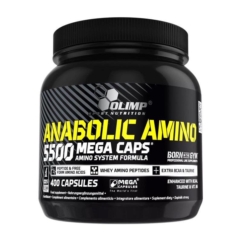 Комплекс аминокислот Olimp Anabolic Amino 5500 из BCAA и витамином B6 400 капс.